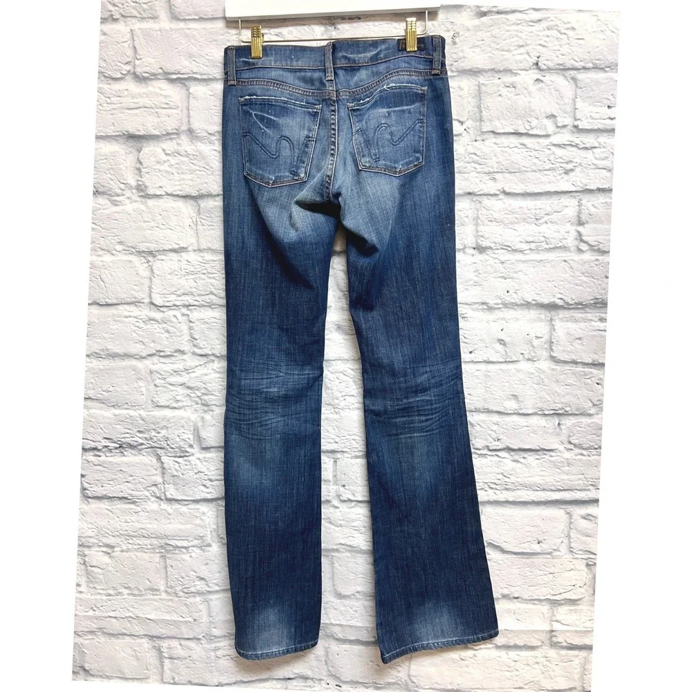 Citizens of Humanity Bootcut Jeans Womens 26 Blue Good Distressed Low Rise Denim